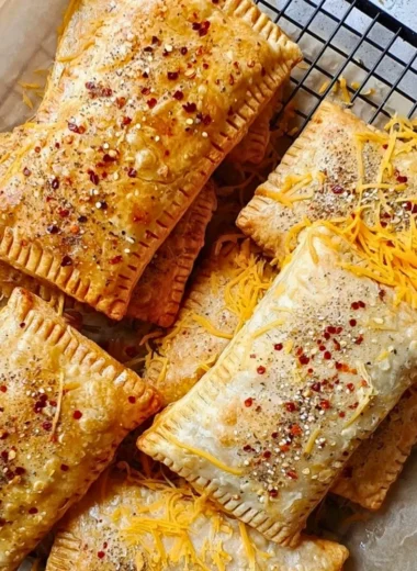 Savory Breakfast Pop-Tarts with various toppings ready to eat