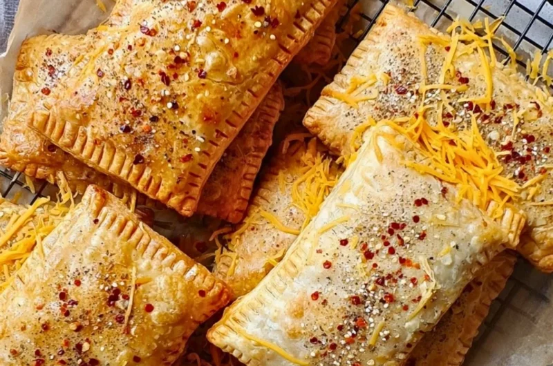 Savory Breakfast Pop-Tarts with various toppings ready to eat