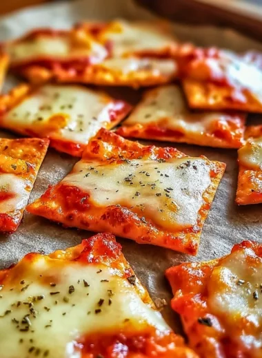 A bowl of crispy pizza chips for a delicious snack experience.