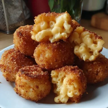 Delicious fried mac and cheese bites served with dipping sauce