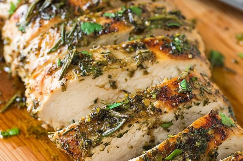 Delicious Greek chicken marinated with herbs and spices for grilling