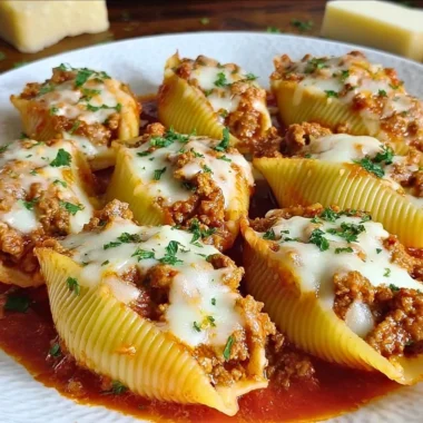 Delicious stuffed pasta shells filled with ricotta cheese and herbs