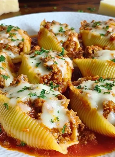 Delicious stuffed pasta shells filled with ricotta cheese and herbs