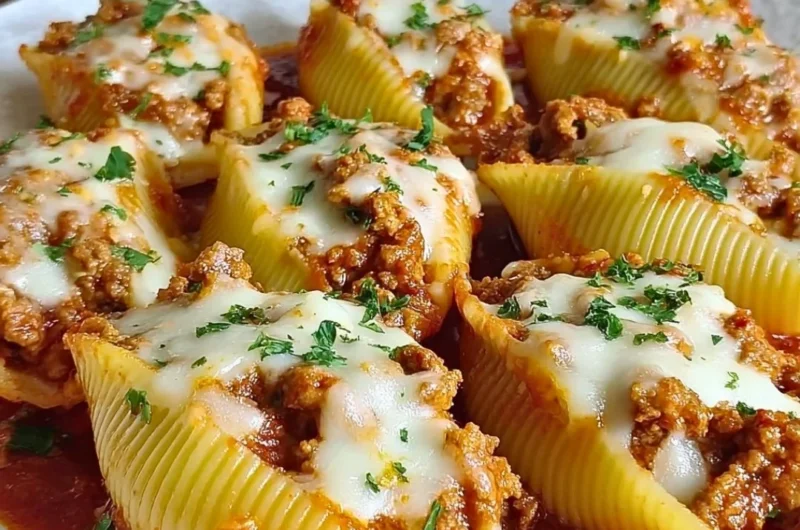 Delicious stuffed pasta shells filled with ricotta cheese and herbs