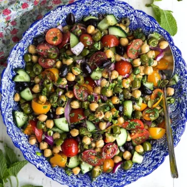 Delicious homemade Balela Salad inspired by Trader Joe's recipe