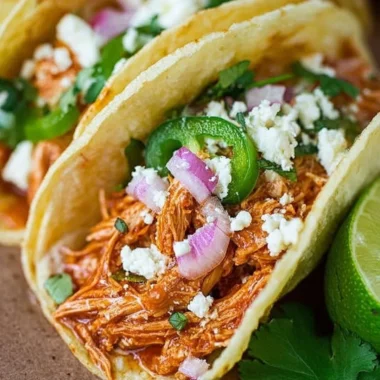 Authentic Chicken Tinga served with tortillas and garnishes