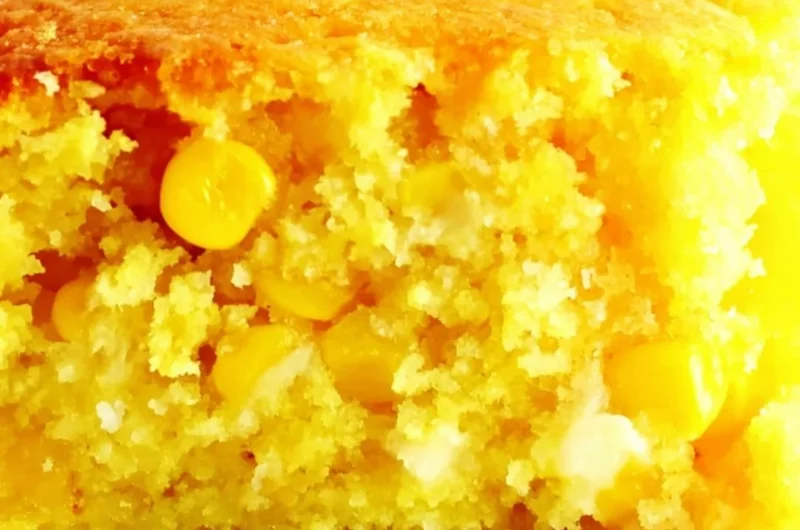 Delicious Easter Corn Casserole served in a baking dish