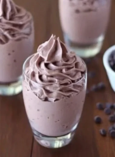 Easy 3-Ingredient Chocolate Mousse dessert in a glass