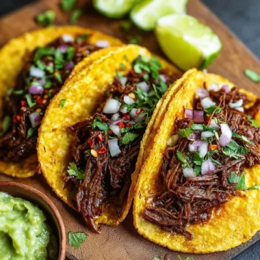 Delicious easy chuck roast tacos with fresh toppings and seasonings