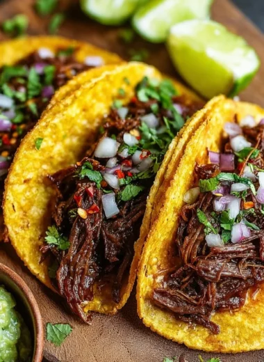 Delicious easy chuck roast tacos with fresh toppings and seasonings