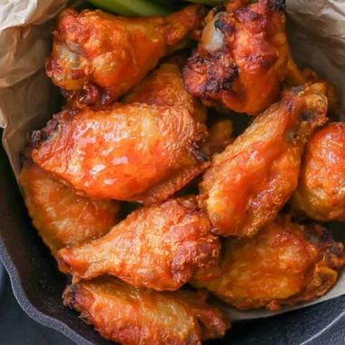 Delicious homemade buffalo wings with spicy sauce and crispy texture