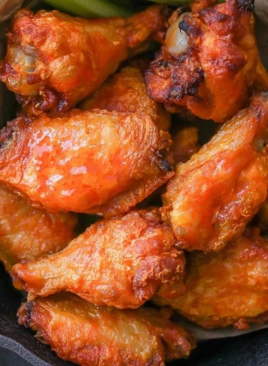 Delicious homemade buffalo wings with spicy sauce and crispy texture
