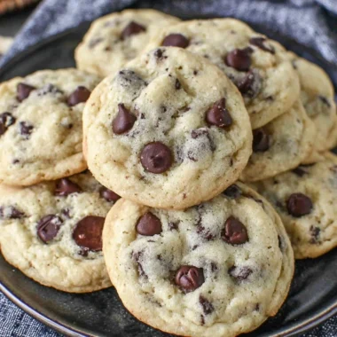 Delicious Yogurt Chocolate Chip Cookies on a plate