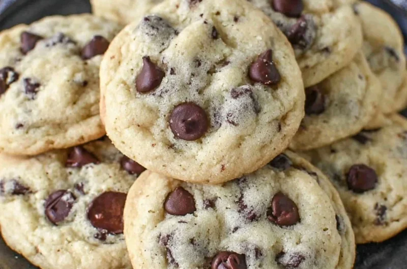 Delicious Yogurt Chocolate Chip Cookies on a plate