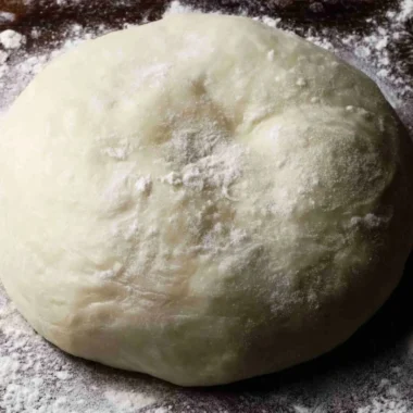 Authentic Italian pizza dough preparation for homemade pizza
