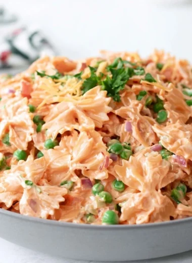 Cozy French Dressing Pasta Salad featuring colorful vegetables and creamy dressing
