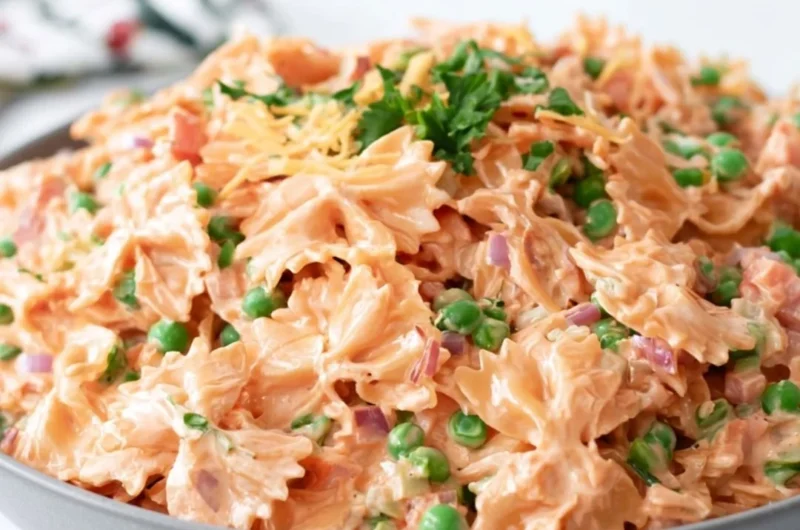 Cozy French Dressing Pasta Salad featuring colorful vegetables and creamy dressing