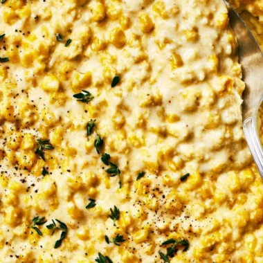 Delicious bowl of creamy creamed corn, perfect for fall meals