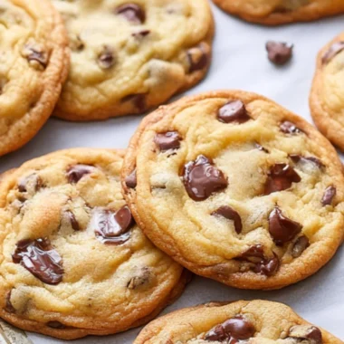 Delicious bakery style chocolate chip cookies fresh out of the oven