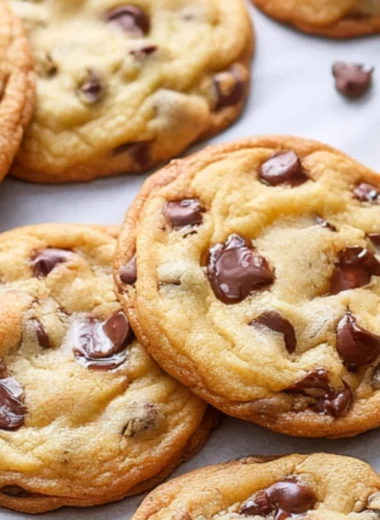 Delicious bakery style chocolate chip cookies fresh out of the oven
