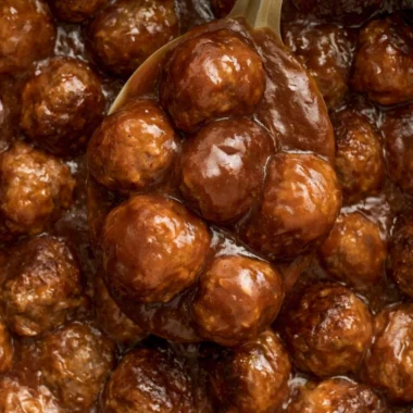 Slow Cooker Salisbury Steak Meatballs in a savory sauce