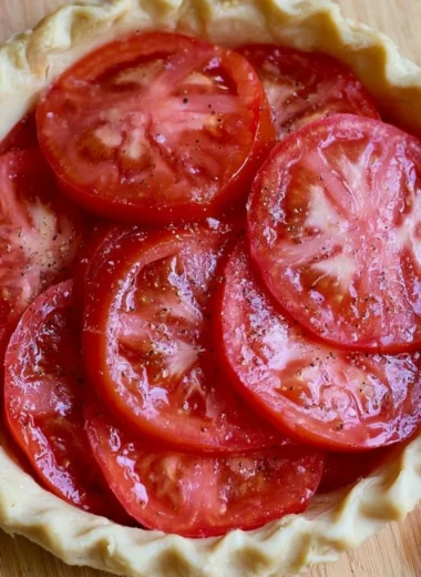 Delicious Southern Tomato Pie with fresh tomatoes and herbs