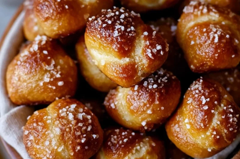 Delicious sourdough pretzel bites made from yeast-free sourdough discard.