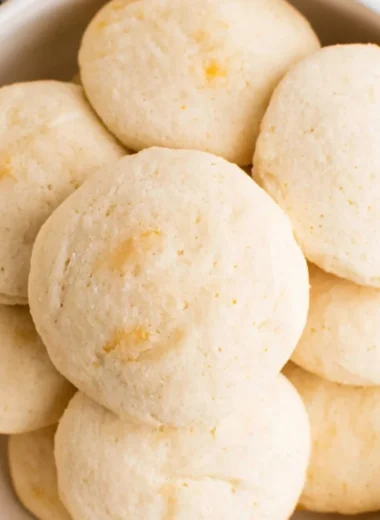 Delicious easy orange shortbread cookies with whipped texture